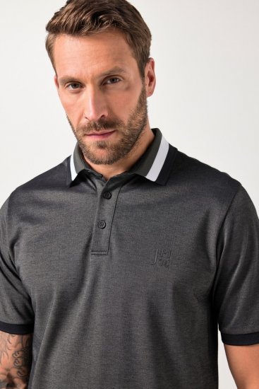 JAY-PI Quickdry Two-Tone Golf Poloshirt Black - Polosärgid - Meeste suured polosärgid 2XL – 8XL