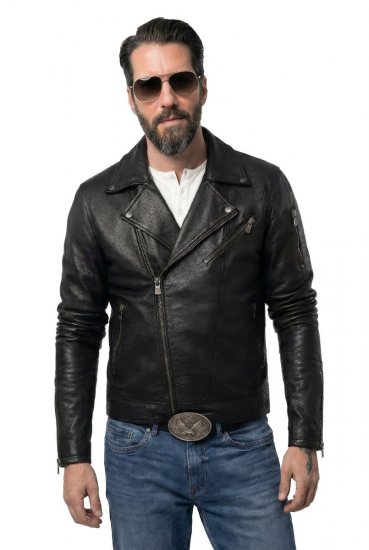 JP1880 830586 Bikerjope lambanapast Must - Jakid ja joped - Joped, suured suurused: 2XL – 12XL