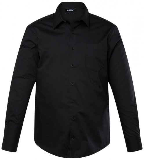 Men+ 753 Pika varrukaga Business-särk klassikalise kraega Must - Särgid - Meeste suured särgid 2XL – 8XL