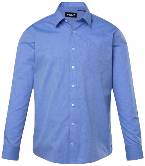 Men+ 753 Pika varrukaga Business-särk klassikalise kraega Helesinine - Särgid - Meeste suured särgid 2XL – 8XL