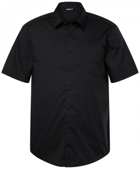 Men+ 756 Lühikeste varrukatega Business-särk klassikalise kraega Must - Särgid - Meeste suured särgid 2XL – 8XL