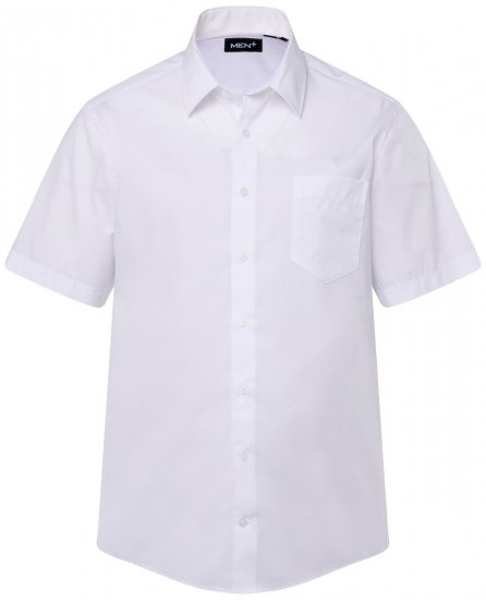 Men+ 756 Lühikeste varrukatega Business-särk klassikalise kraega Valge - Särgid - Meeste suured särgid 2XL – 8XL