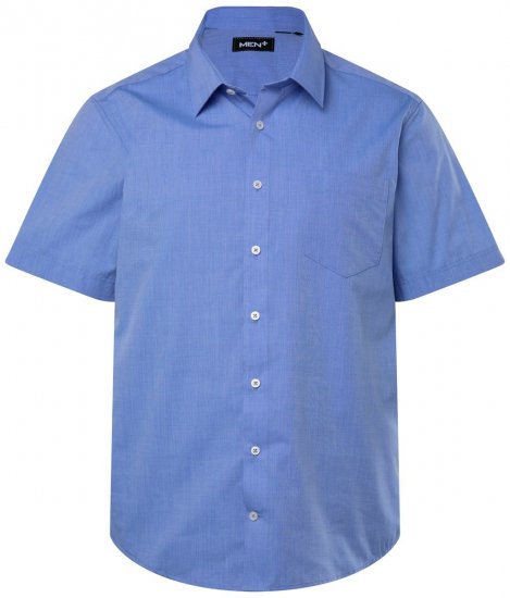 Men+ 756 Lühikeste varrukatega Business-särk klassikalise kraega Helesinine - Särgid - Meeste suured särgid 2XL – 8XL