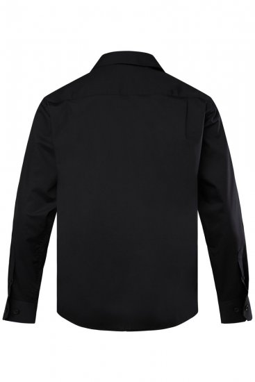 Men+ 757 Pika varrukaga Business-särk avatud kraega Must - Särgid - Meeste suured särgid 2XL – 8XL