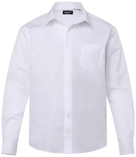Men+ 757 Pika varrukaga Business-särk avatud kraega Valge - Särgid - Meeste suured särgid 2XL – 8XL