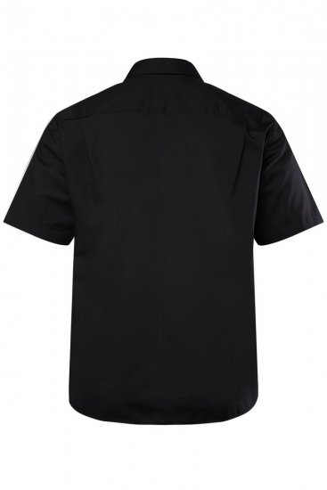 Men+ 758 Lühikeste varrukatega Business-särk avatud kraega Must - Särgid - Meeste suured särgid 2XL – 8XL