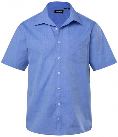 Men+ 758 Lühikeste varrukatega Business-särk avatud kraega Helesinine - Särgid - Meeste suured särgid 2XL – 8XL