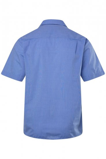 Men+ 758 Lühikeste varrukatega Business-särk avatud kraega Helesinine - Särgid - Meeste suured särgid 2XL – 8XL