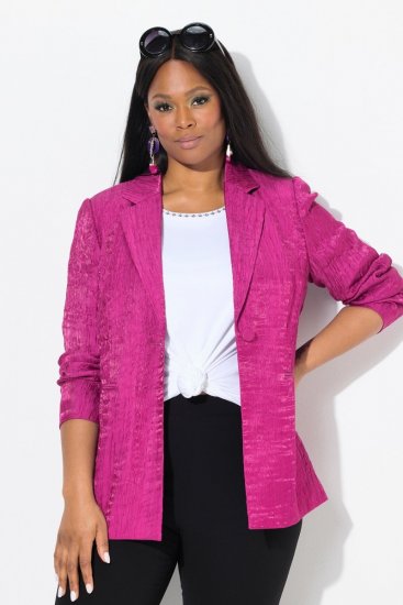 Ulla Popken 830767 Kortsus struktuuriga pintsak Magenta - Pintsakud - Pintsakud naistele suurtes suurustes