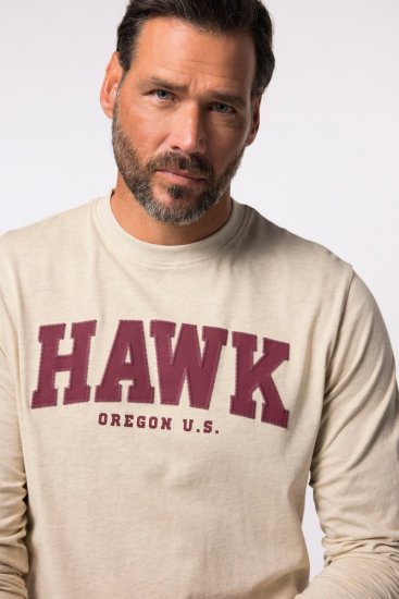 JP1880 T-Shirt Long Sleeve Hawk Off-White TALL - MEESTERIIDED MT-6XLT - Pikad meeste riided