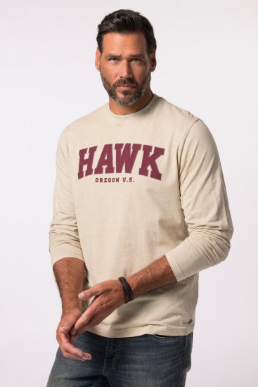 JP1880 T-Shirt Long Sleeve Hawk Off-White TALL - MEESTERIIDED MT-6XLT - Pikad meeste riided