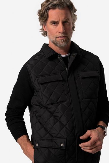 Boston Park 593 Tepitud vest särgikraega Must - Jakid ja joped - Joped, suured suurused: 2XL – 12XL