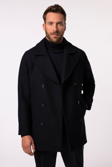 JP1880 Caban Short Double-breasted Overcoat Navy - Jakid ja joped - Joped, suured suurused: 2XL – 12XL