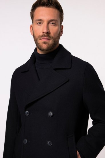 JP1880 Caban Short Double-breasted Overcoat Navy - Jakid ja joped - Joped, suured suurused: 2XL – 12XL