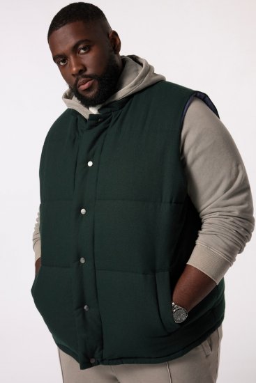 STHUGE 831896 Vateeritud flanellvest Tumeroheline - Jakid ja joped - Joped, suured suurused: 2XL – 12XL
