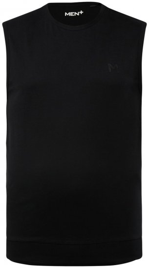 Men+ 248 Varrukateta T-särk bellyfit Must - T-särgid - Suured T-särgid 2XL – 14XL