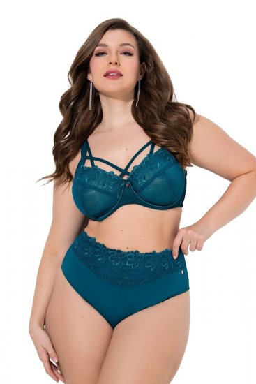 Ulla Popken 832864 Pitsiga stringid Petrool - Aluspüksid - 