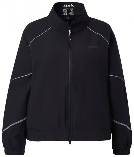Ulla Popken 833237 Helkurdetailidega spordijope Must - Joped - Suured naiste jakid