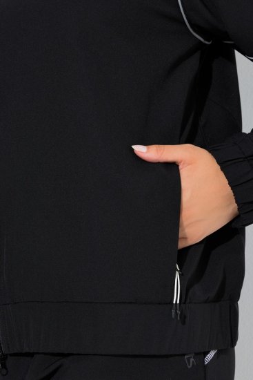 Ulla Popken 833237 Helkurdetailidega spordijope Must - Joped - Suured naiste jakid