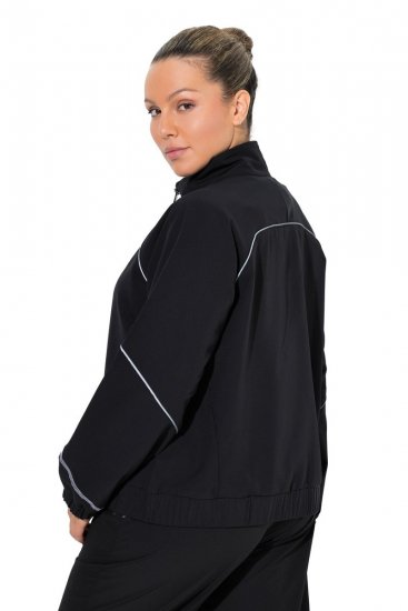 Ulla Popken 833237 Helkurdetailidega spordijope Must - Joped - Suured naiste jakid