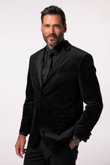 JP1880 Jacket Velvet Business Smoking Black - Ülikonnad ja pintsakud - Ülikonnad suured suurused