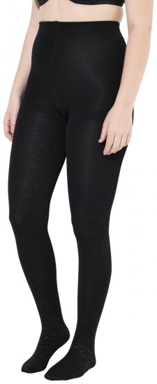 Ulla Popken 833809 Loomamustrilised sukkpüksid Must - Sukkpüksid & sokid - 