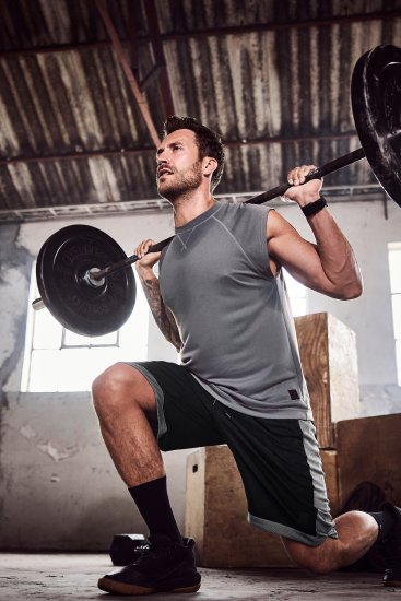 JP1880 Jay-Pi Bermuda QuickDry Mesh Fitness Shorts Black - Spordiriided & outdoor - Suured suurused meeste spordiriided