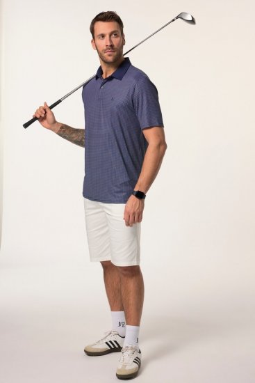 JP1880 Jay-Pi QuickDry Small Print Golf Polo Shirt Navy Blue - Polosärgid - Meeste suured polosärgid 2XL – 8XL