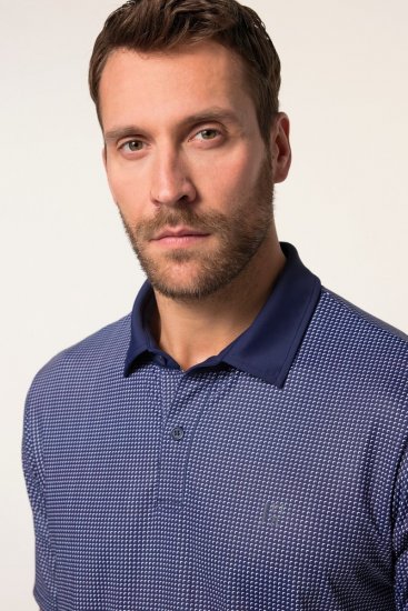 JP1880 Jay-Pi QuickDry Small Print Golf Polo Shirt Navy Blue - Polosärgid - Meeste suured polosärgid 2XL – 8XL