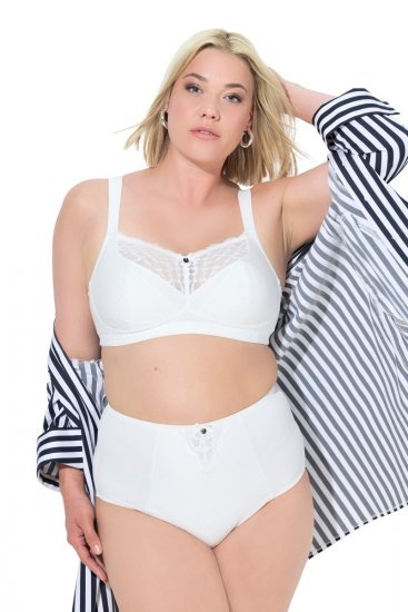 Ulla Popken 834307 Pitsiga vormivad aluspüksid Luuvalge - Vormiv pesu - 