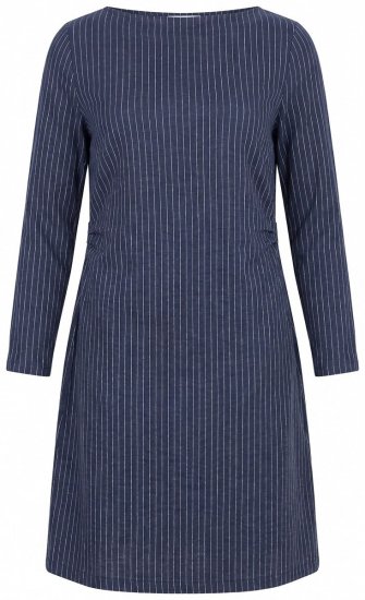 Ulla Popken 834371 Triibuline dressikleit Tumesinine - Dressikleidid - 