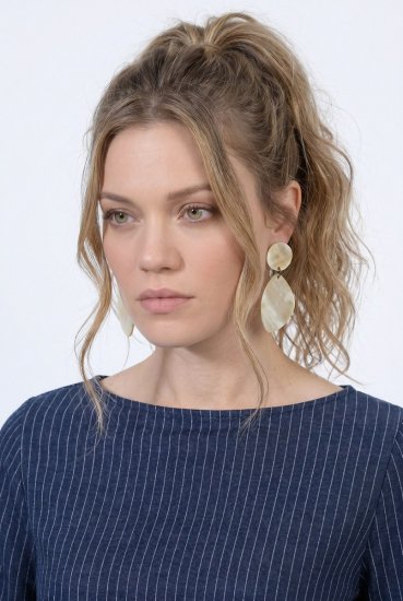 Ulla Popken 834371 Triibuline dressikleit Tumesinine - Dressikleidid - 