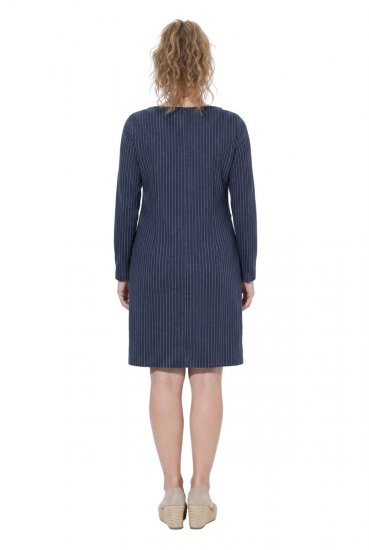 Ulla Popken 834371 Triibuline dressikleit Tumesinine - Dressikleidid - 