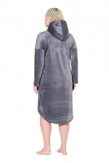 Ulla Popken 834550 Kapuutsiga pikkade varrukatega kleit Antratsiit - Dressikleidid - 