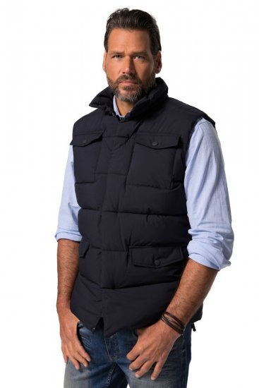 JP1880 834648 Tepitud vest püstkraega Tumesinine - Jakid ja joped - Joped, suured suurused: 2XL – 12XL