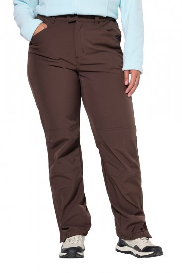 Ulla Popken 834662 Fliisvoodriga softshell-püksid Taupe - Outdoor - 