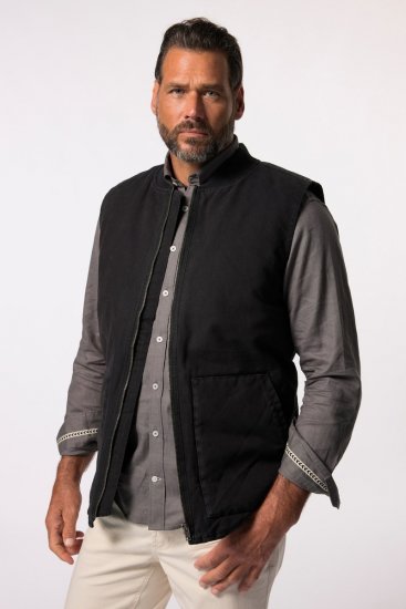 JP1880 834734 Canvas-vest Must - Jakid ja joped - Joped, suured suurused: 2XL – 12XL