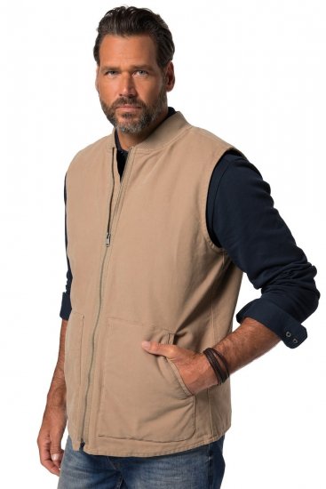 JP1880 834734 Canvas-vest Tumebeež - Jakid ja joped - Joped, suured suurused: 2XL – 12XL