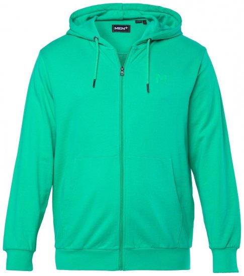 Men+ 851 Lukuga dressipluus Smaragdroheline - Sviitrid ja dressipluusid - Meeste suured kapuutsiga jakid suurustes 2XL – 14XL