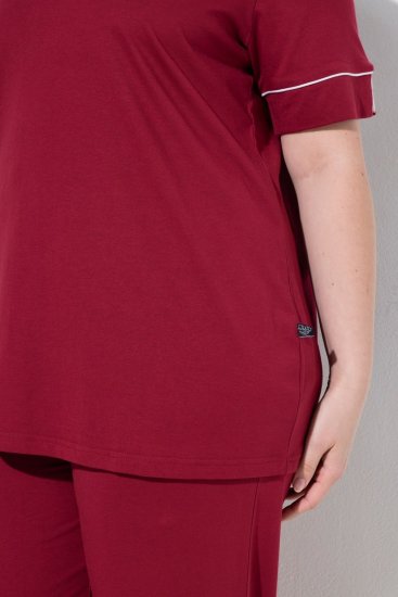 Ulla Popken 835397 Särgikraega lühikeste varrukatega pidžaama Lilla - Pidžaama/Loungewear - 