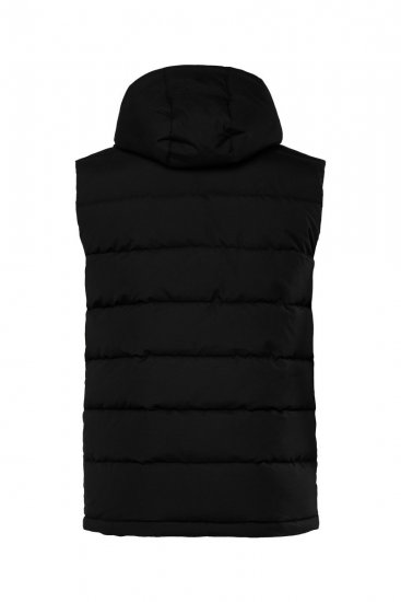 Men+ 442 Kapuutsi ja trükiga tepitud vest Must - Jakid ja joped - Joped, suured suurused: 2XL – 12XL