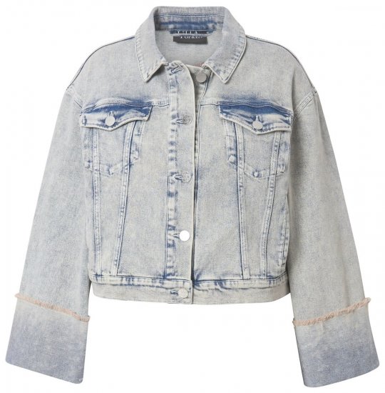 Ulla Popken 835486 Laiade varrukatega teksajope Denimsinine - Joped - Suured naiste jakid