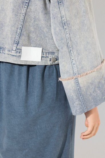 Ulla Popken 835486 Laiade varrukatega teksajope Denimsinine - Joped - Suured naiste jakid