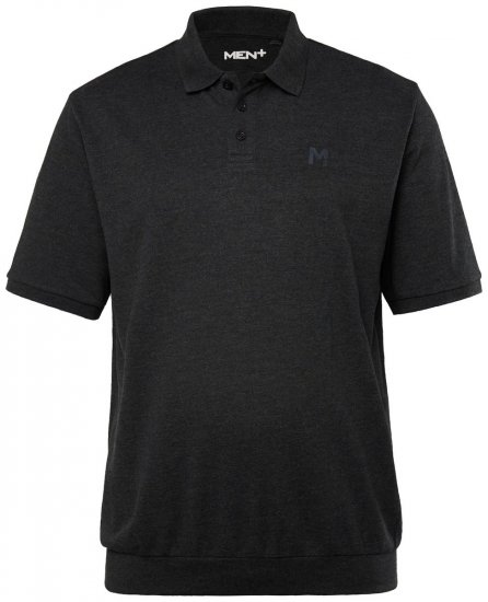 Men+ 264 Polosärk bellyfit Must - Polosärgid - Meeste suured polosärgid 2XL – 8XL