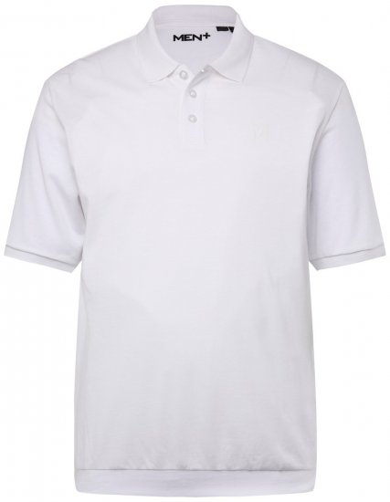 Men+ 264 Polosärk bellyfit Valge - Polosärgid - Meeste suured polosärgid 2XL – 8XL