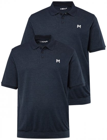 Men+ 266 Polosärk bellyfit Tumesinine 2-pakk - Polosärgid - Meeste suured polosärgid 2XL – 8XL