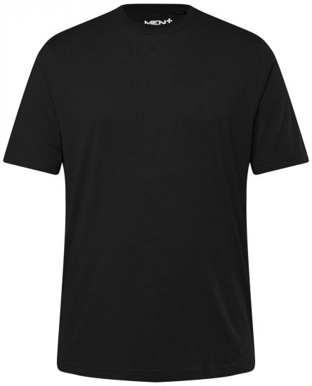 Men+ 276 Ümara kaelusega T-särk Must - T-särgid - Suured T-särgid 2XL – 14XL