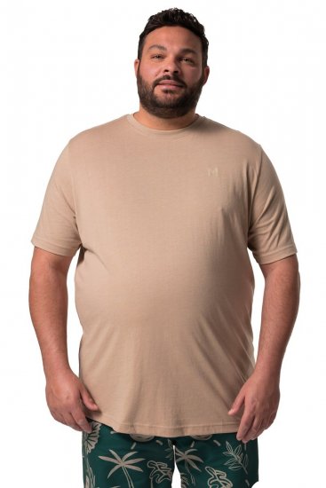 Men+ 276 Ümara kaelusega T-särk Liivabeež - T-särgid - Suured T-särgid 2XL – 14XL