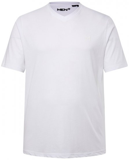 Men+ 279 V-kaelusega T-särk Valge - T-särgid - Suured T-särgid 2XL – 14XL