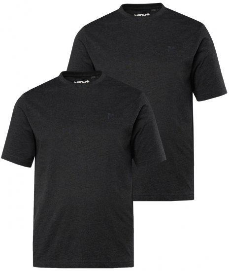 Men+ 285 Ümara kaelusega T-särk Must 2-pakk - T-särgid - Suured T-särgid 2XL – 14XL